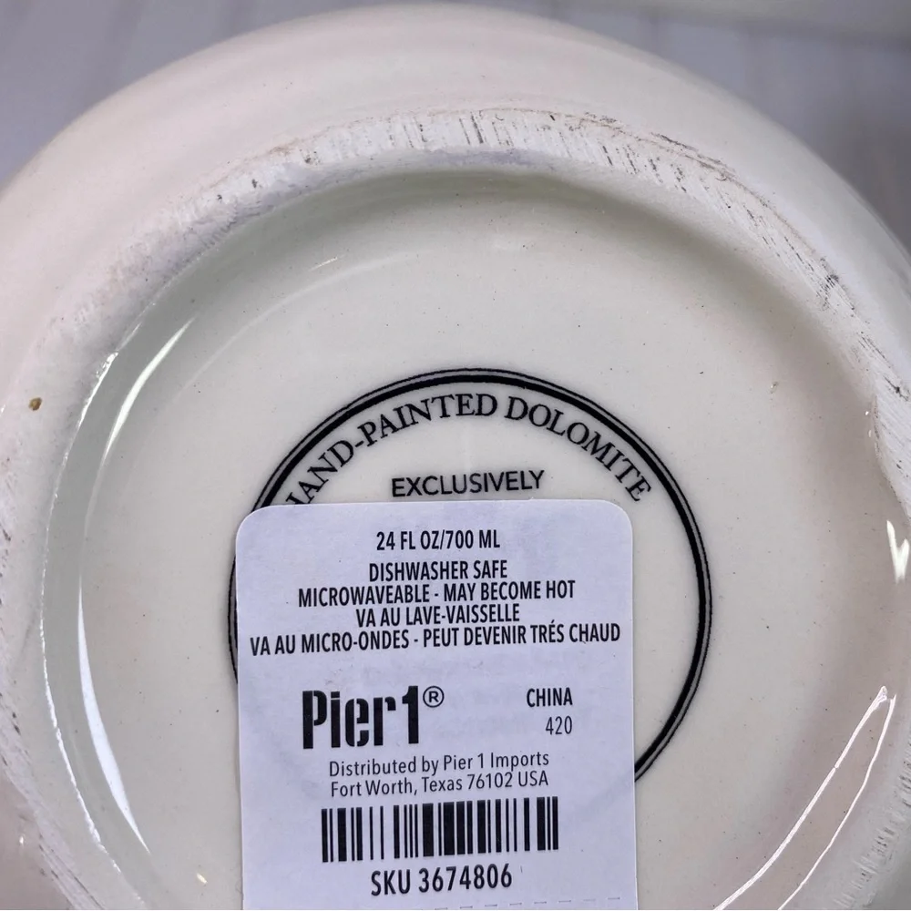 Pier 1 Imports Snowman face coffee mug